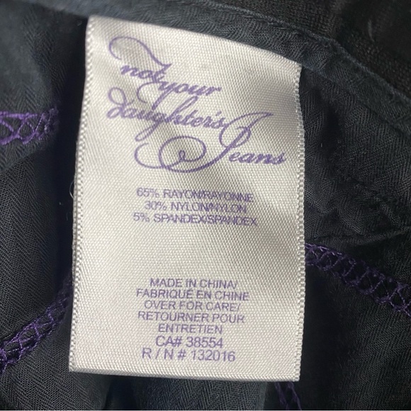 NYDJ Not Your Daughter’s Jeans 4P Black Mid Rise Lift Tuck Technology Stretch - Picture 5 of 10